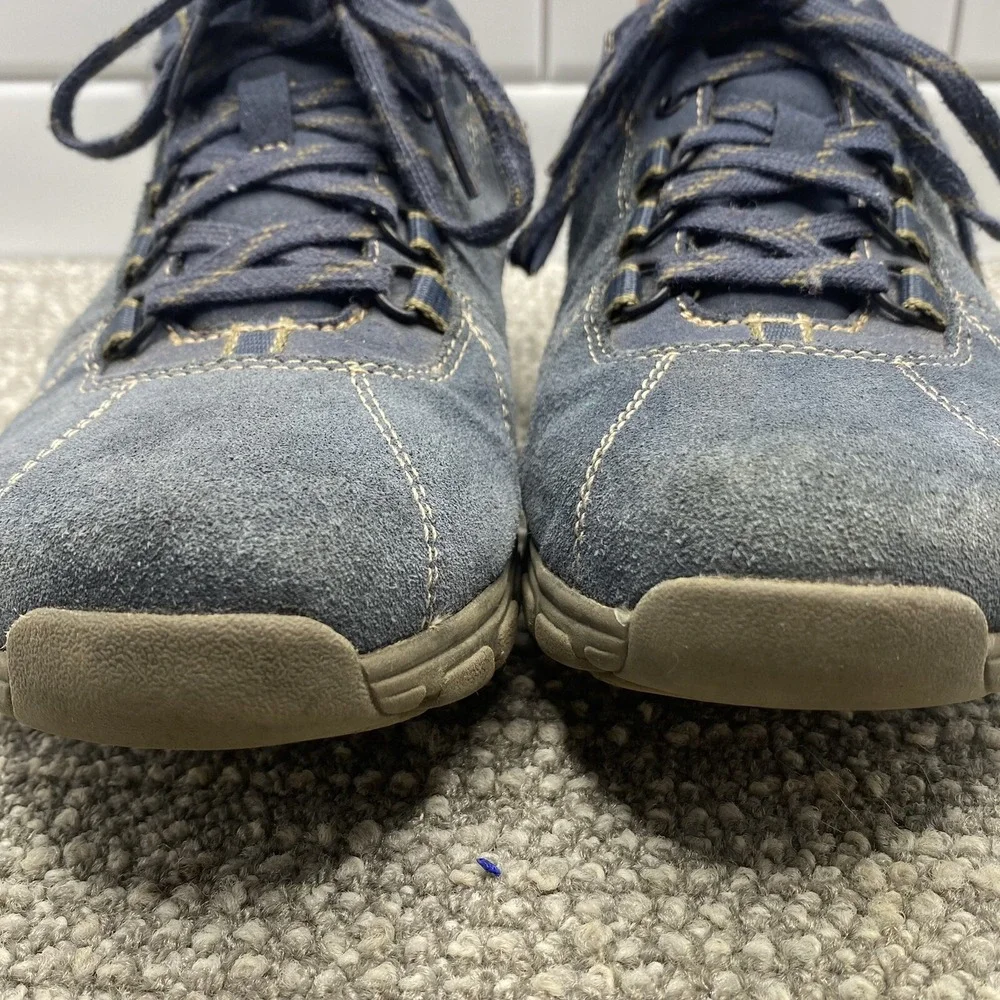 Clarks‎ Women's Shoes Sz 9 Wide Blue Leather Lace Up Comfy Ortho Support S7